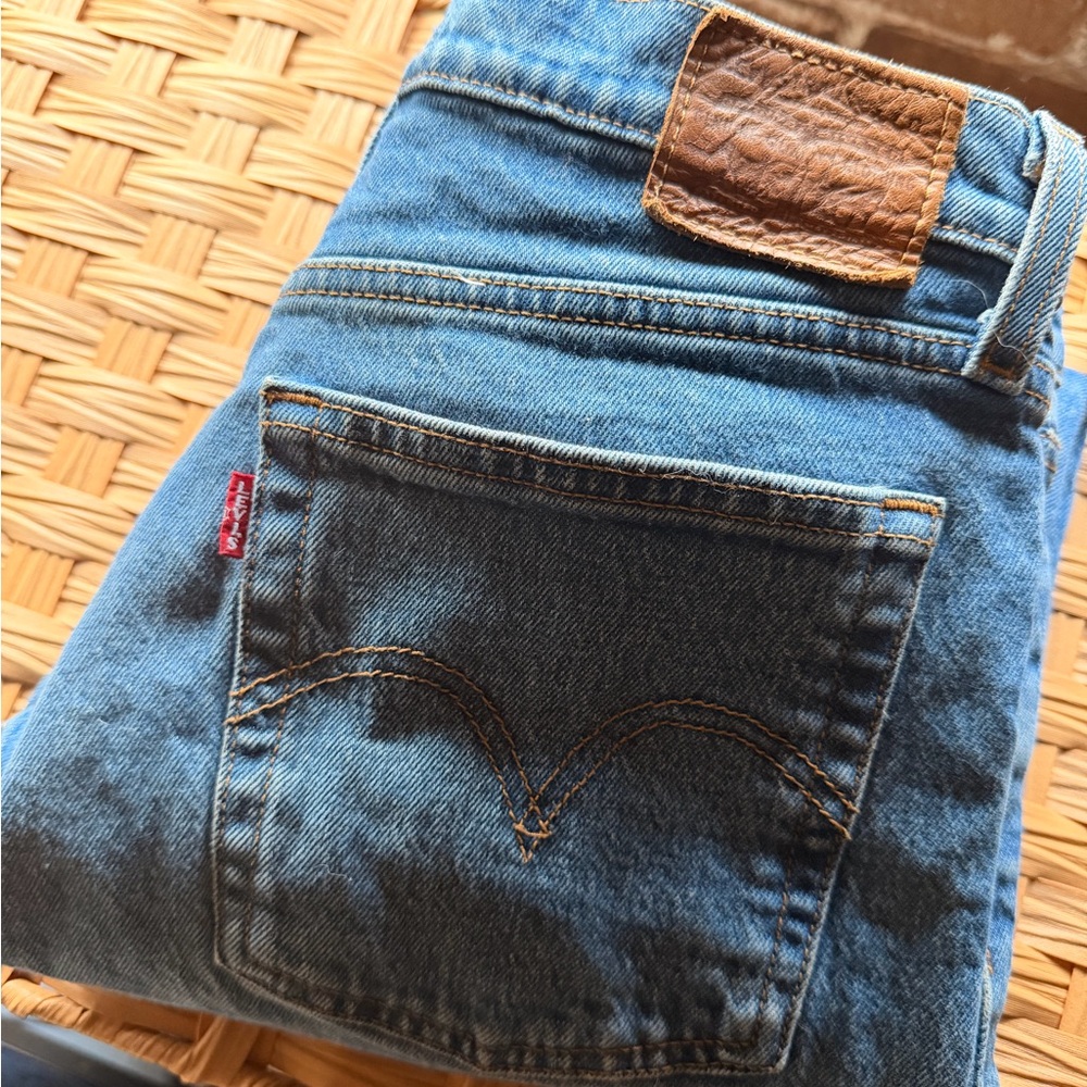 Levi's Blue Straight Leg Wedgie Jeans